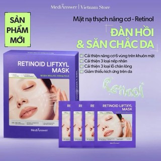 Mặt Nạ Thạch Retinol Tím Nâng Cơ Combo Hộp 4 Mặt Nạ MediAnswer Retinoid Liftxyl Mask Săn Chắc Da 43g - Skinora Beauty