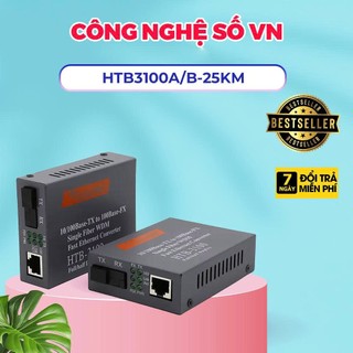 Bộ Chuyển Đổi Converter Quang NetLink HTB 3100A/B-25KM; HTB-GS03-A/B - 1000MB - 1GB 100Mbps 1 Sợi 1 Cổng LAN