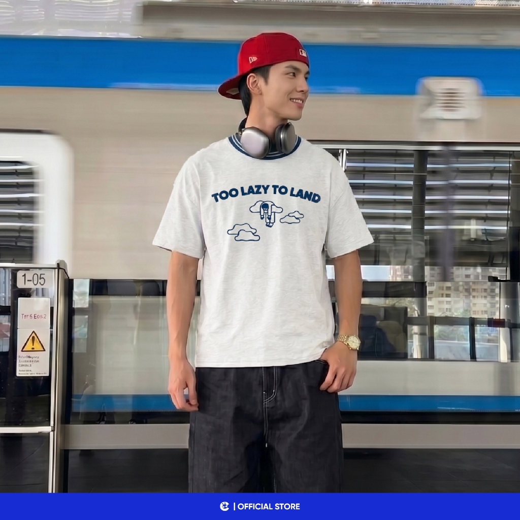 Áo thun phông unisex t-shirt form boxy nam nữ Local Brand Chính Hãng City Cycle Áo thun Lazy Land