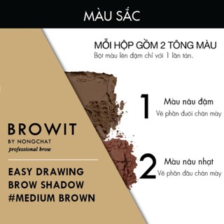 Phấn Kẻ Chân Mày Browit Series Easy Drawing Brow Shadow Phấn Kẻ Mày Browit Nongchat Giữ Màu Lâu Trôi 4g - Skinora Beauty