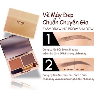 Phấn Kẻ Chân Mày Browit Series Easy Drawing Brow Shadow Phấn Kẻ Mày Browit Nongchat Giữ Màu Lâu Trôi 4g - Skinora Beauty