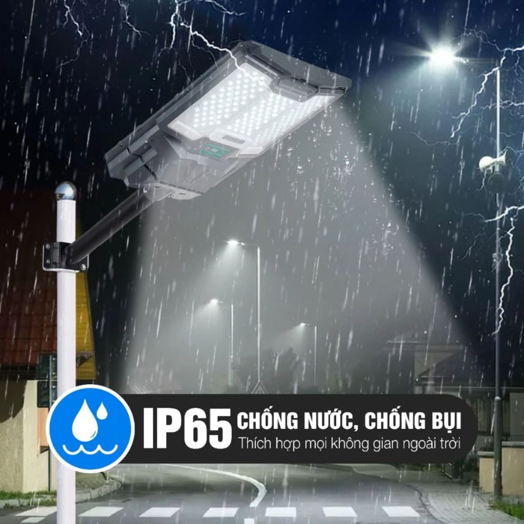 Đèn Đường Năng Lượng Mặt Trời 800W Liền Thể Sáng Mạnh Ngoài Trời Chống Nước IP68 Bảo Hành 5 Năm
