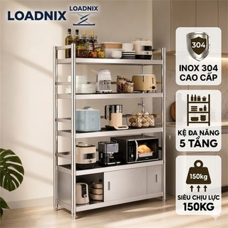 Kệ inox 304 để đồ nhà bếp Cao Cấp Có Cửa Trượt Tủ Bếp Inox Chịu Lực Tốt Chống Bụi Côn Trùng