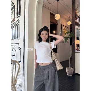 𝐅𝐞𝐦𝐦𝐞 𝐏𝐚𝐧𝐭𝐬 - Quần tây sọc suông dài ống rộng nữ nhiennhienvintage NQT00005