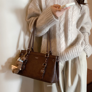 Túi xách nữ cao cấp Chio'2nd M87 - Túi xách nữ Vintage da mềm cao cấp đeo vai form dài hàn quốc kèm charm dễ thương
