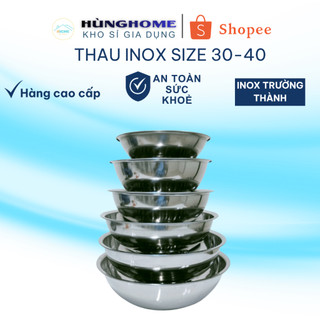 Thau Inox Trường Thành Cao Cấp – Loại Dày Nặng Bền Đẹp, Đường Kính 16cm – 38cm