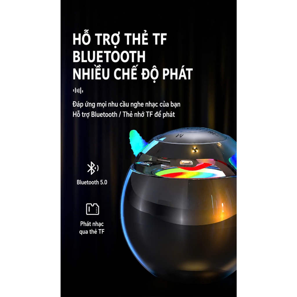 Loa bluetooth không dây P8 Seaboss ,Loa Bluetooth kiêm đồng hồ báo thức P8 bass căng, kết nối nhanh, âm thanh vòm 360 số