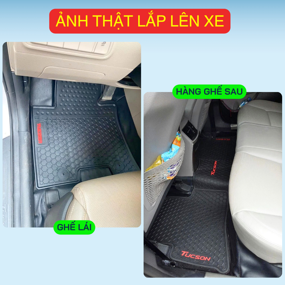 Thảm Lót Sàn Cao Su Hyundai Tucson 2022 - Nay, Cao su đúc Không Mùi , Vừa Khít Form Xe- Chống Nước, Dễ Dàng Lắp Đặt