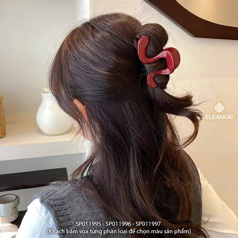 Set kẹp tóc nữ càng cua Eleanor Accessories uốn lượn sóng phụ kiện tóc phong cách Hàn Quốc 11995