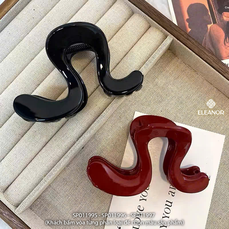 Set kẹp tóc nữ càng cua Eleanor Accessories uốn lượn sóng phụ kiện tóc phong cách Hàn Quốc 11995