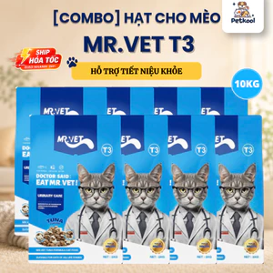 Hạt Cho Mèo MRVET T3 1Kg - Hỗ Trợ Cải Thiện Đường Tiết Niệu Cho Mèo Bảo Tăng Cường Hệ Miễn Dịch Petkool
