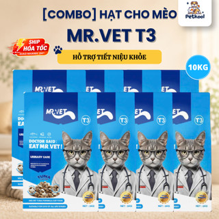 [COMBO 5 GÓI] Hạt Cho Mèo MRVET T3 1Kg - Hỗ Trợ Cải Thiện Đường Tiết Niệu Cho Mèo Bảo Tăng Cường Hệ Miễn Dịch Petkool