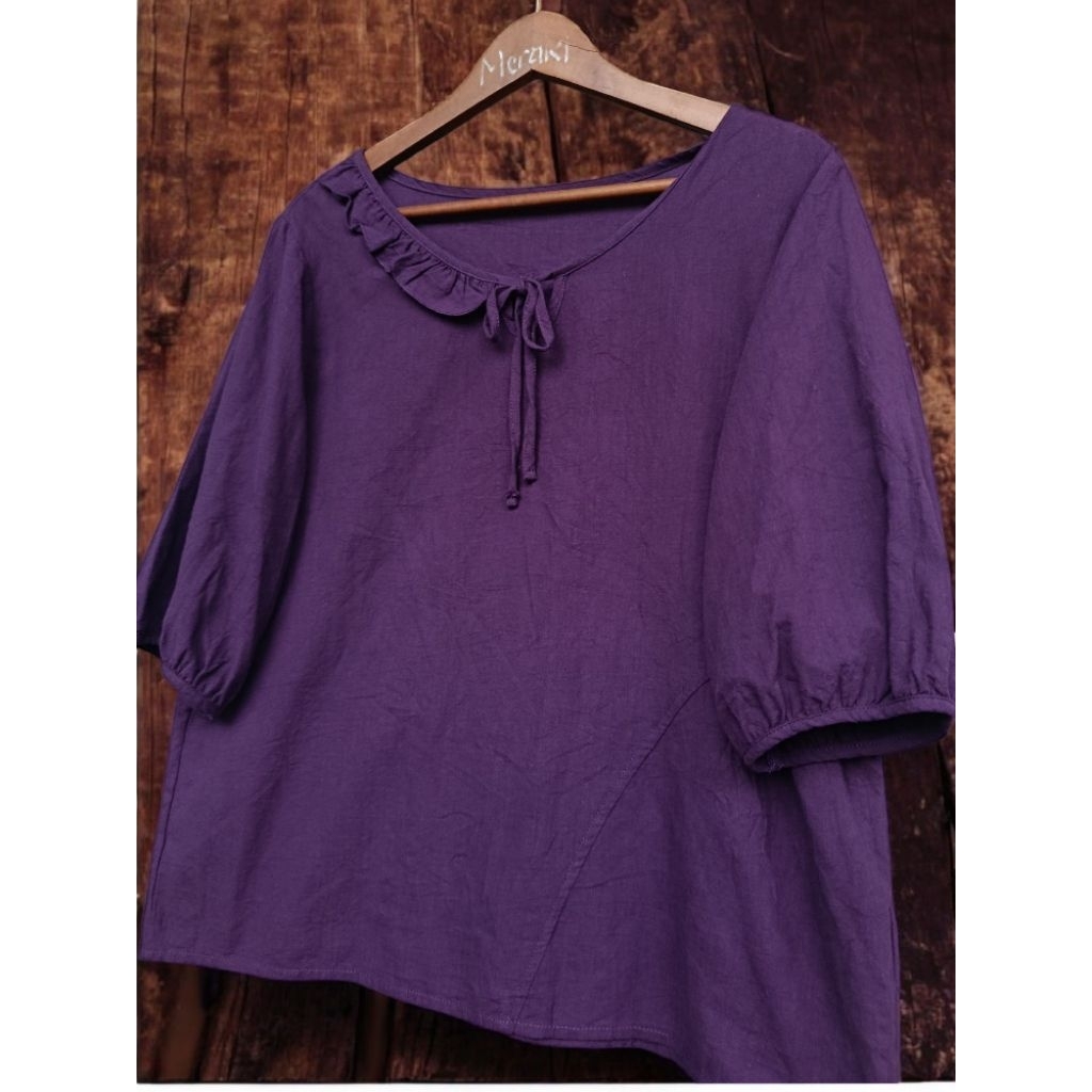 ÁO LINEN TÍM 2HAND NHẬT