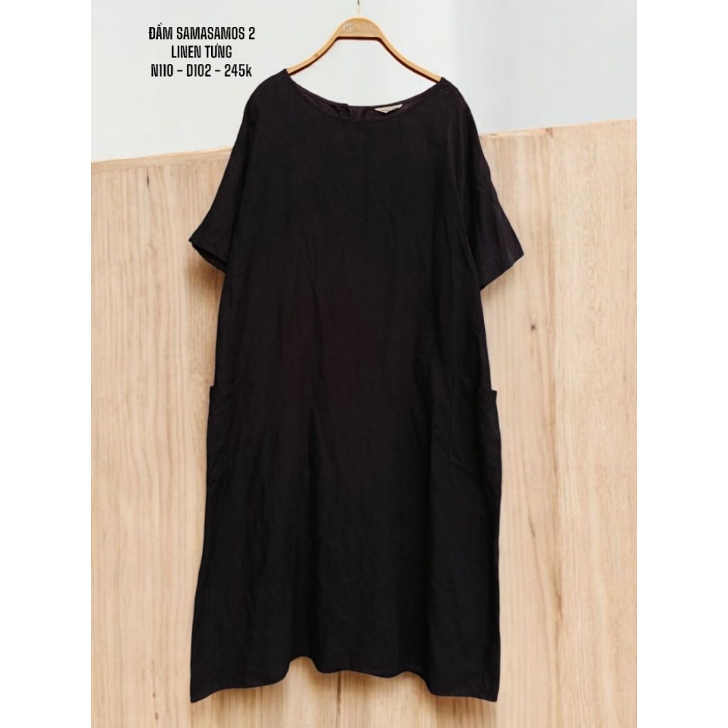ĐẦM LINEN HỒNG SAMASAMOS 2 2HAND NHẬT