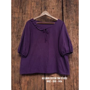 ÁO LINEN TÍM 2HAND NHẬT