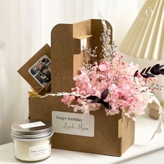 Set Giỏ Hoa Khô - Hương Thơm Tinh Dầu, Quà Tặng Đồ Decor Handmade 100%, Dried Flower - ONIÕ