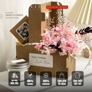 Set Giỏ Hoa Khô - Hương Thơm Tinh Dầu, Quà Tặng Đồ Decor Handmade 100%, Dried Flower - ONIÕ