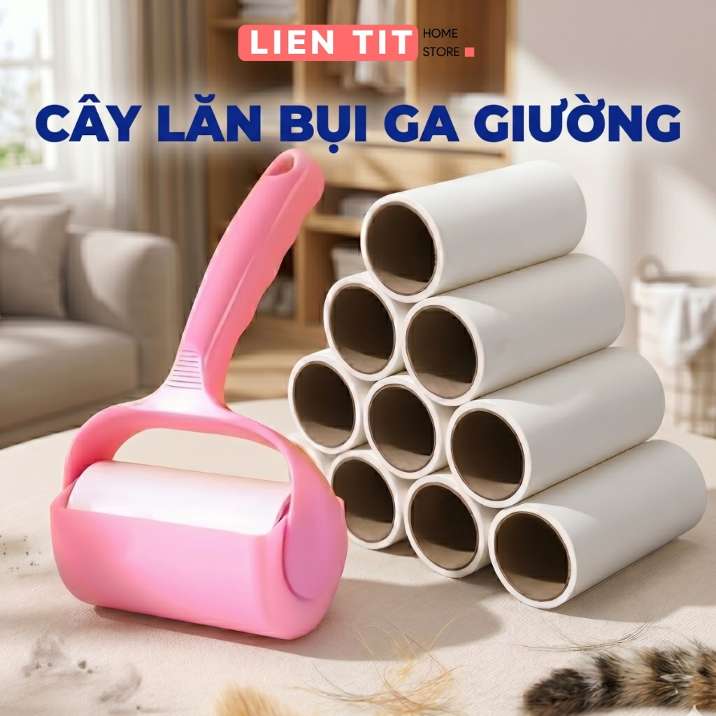 Cây Lăn Bụi Quần Áo, Thanh Lăn Bụi Lông Chó Mèo, Ga Giường, Sofa Có Lõi Thay Thế 10cm, 16cm