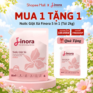 [ MUA 1 TẶNG 1 ] Nước Giặt Xả Finora Hương Nước Hoa , Lưu Hương lâu, 2 Túi/4kg