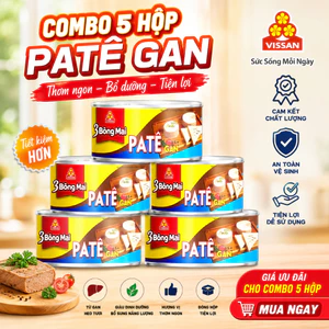 Patê Gan 3 Bông Mai Vissan – Date 2028, HSD 36 Tháng, Ăn Liền Tiện Lợi