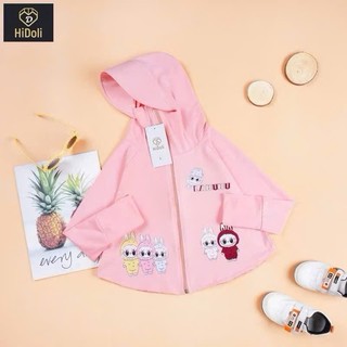 Áo chống nắng cánh dơi labubu thun lạnh cho bé gái.Chất thun lạnh mát mịn,mũ trùm to rộng,khóa kéo thay khẩu trang.