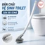 Combo 3 cái Bàn Chải Vệ Sinh Toilet Cán Dài Cong Silicon Mẫu Mới