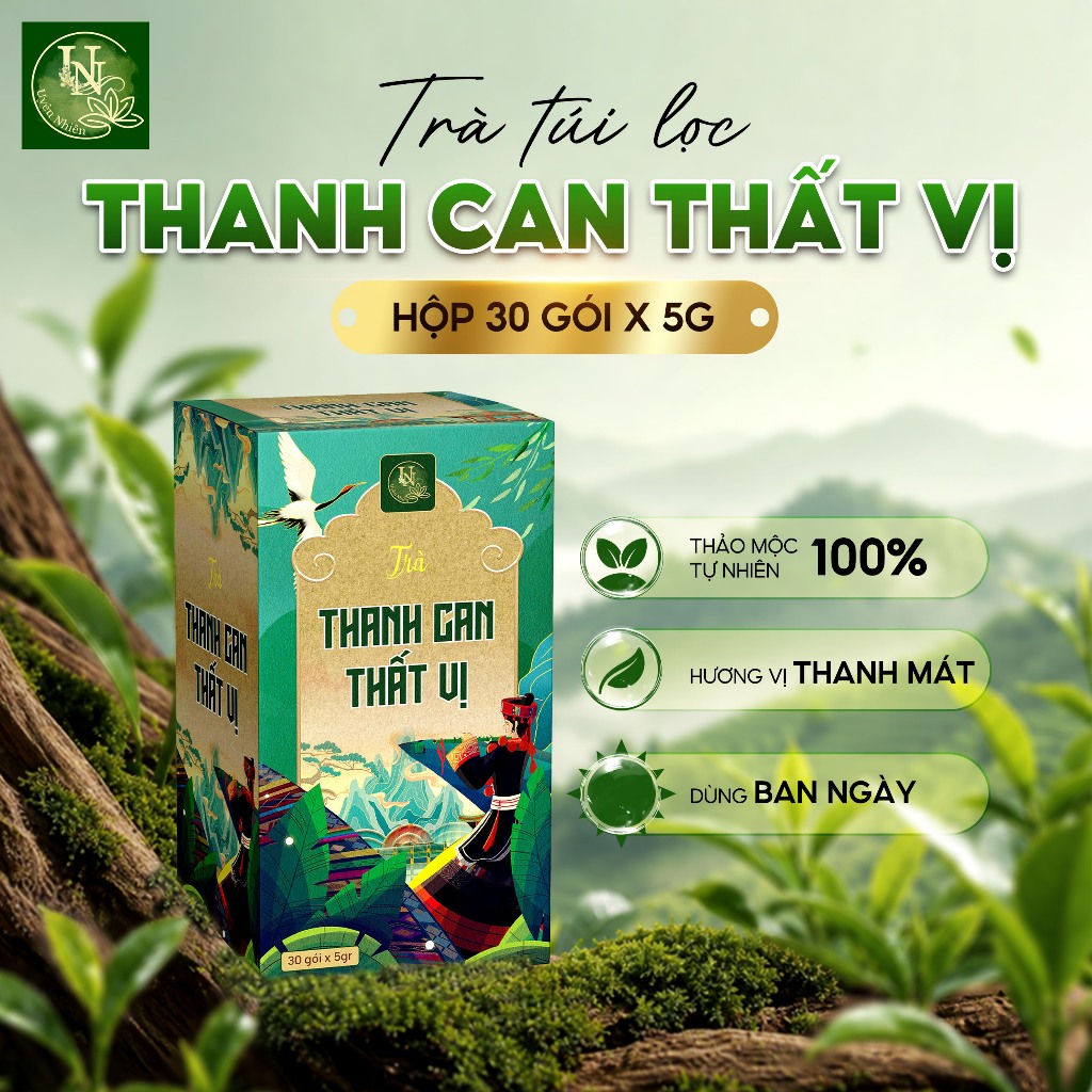 Trà Thảo Mộc Thanh Can Thất Vị Uyên Nhiên Hương Vị Tự Nhiên Dịu Nhẹ - Hộp 30 Túi x 5g