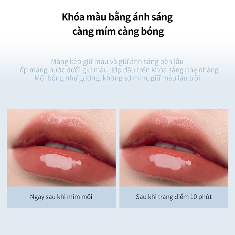 [KOL HOT TREND] Son Tint Bóng Mooekiss B01 Hiệu Ứng Jelly Thạch Căng Mọng, Bền Màu Lâu Trôi (2.7g)
