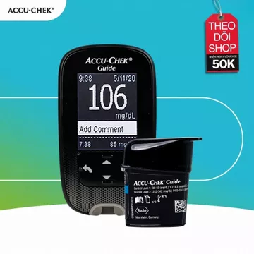 Máy Đo Đường Huyết ACCU-CHEK Guide Kèm Hộp 50 Que Thử Đường Huyết ACCU-CHEK Guide Bảo Hành Trọn Đời