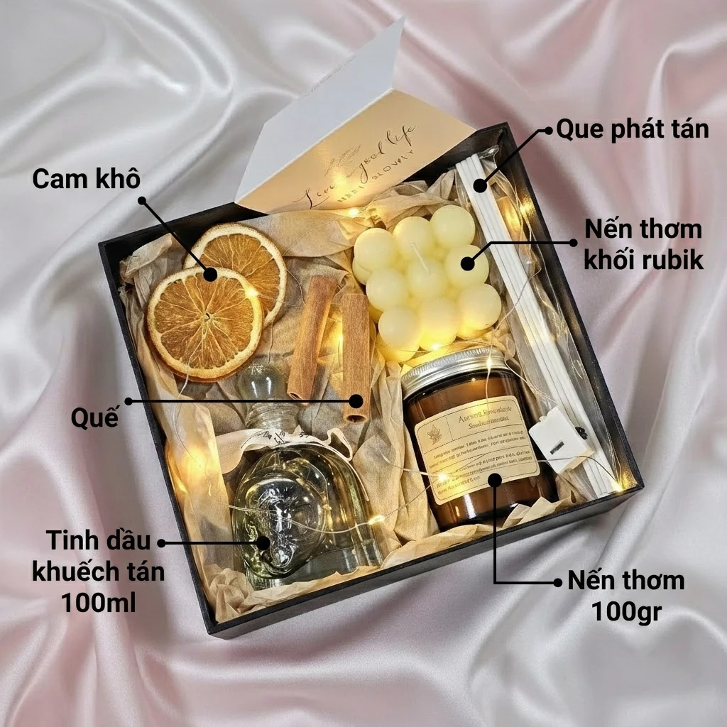 Set nến thơm và tinh dầu