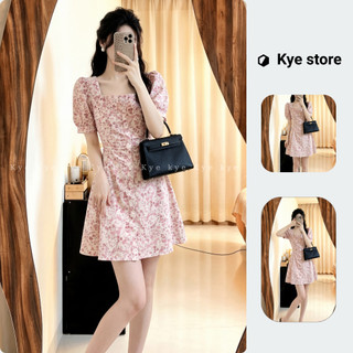 Đầm thiết kế KYE Rosie dress hoa nhí màu hồng thanh lịch
