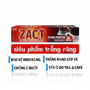 Kem Tẩy Trắng răng ZACT 190g - Tẩy vế Ố Trà Cafe trên răng - Mùi Hôi Miệng do thuốc