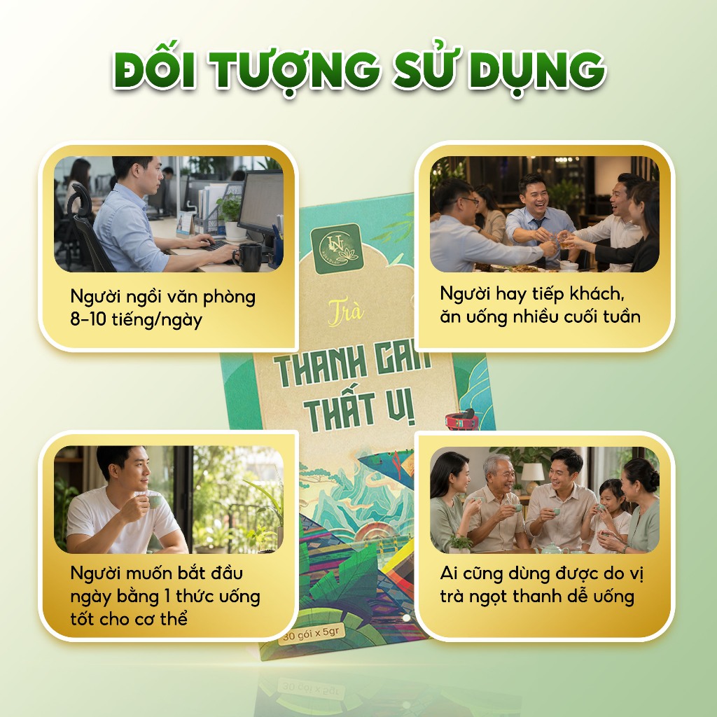 Combo 2 hộp trà thảo mộc Thanh Can Thất Vị Uyên Nhiên hỗ trợ giải nhiệt thải độc gan hộp 30 túi x 5g