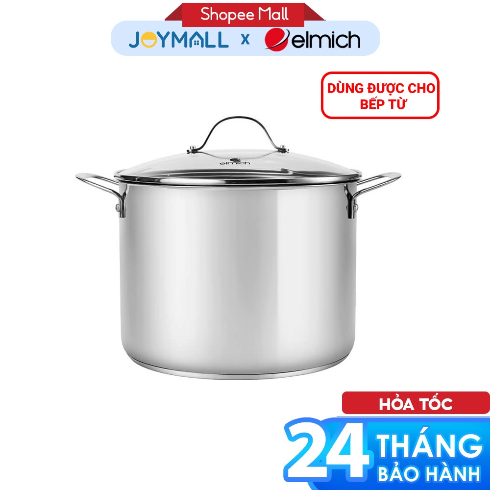 Nồi Luộc Gà 12L Elmich EL-2525IN28 Sz28cm, Hàng Chính Hãng, inox304, Bắt Từ Nhanh Mọi Bếp - JoyMall