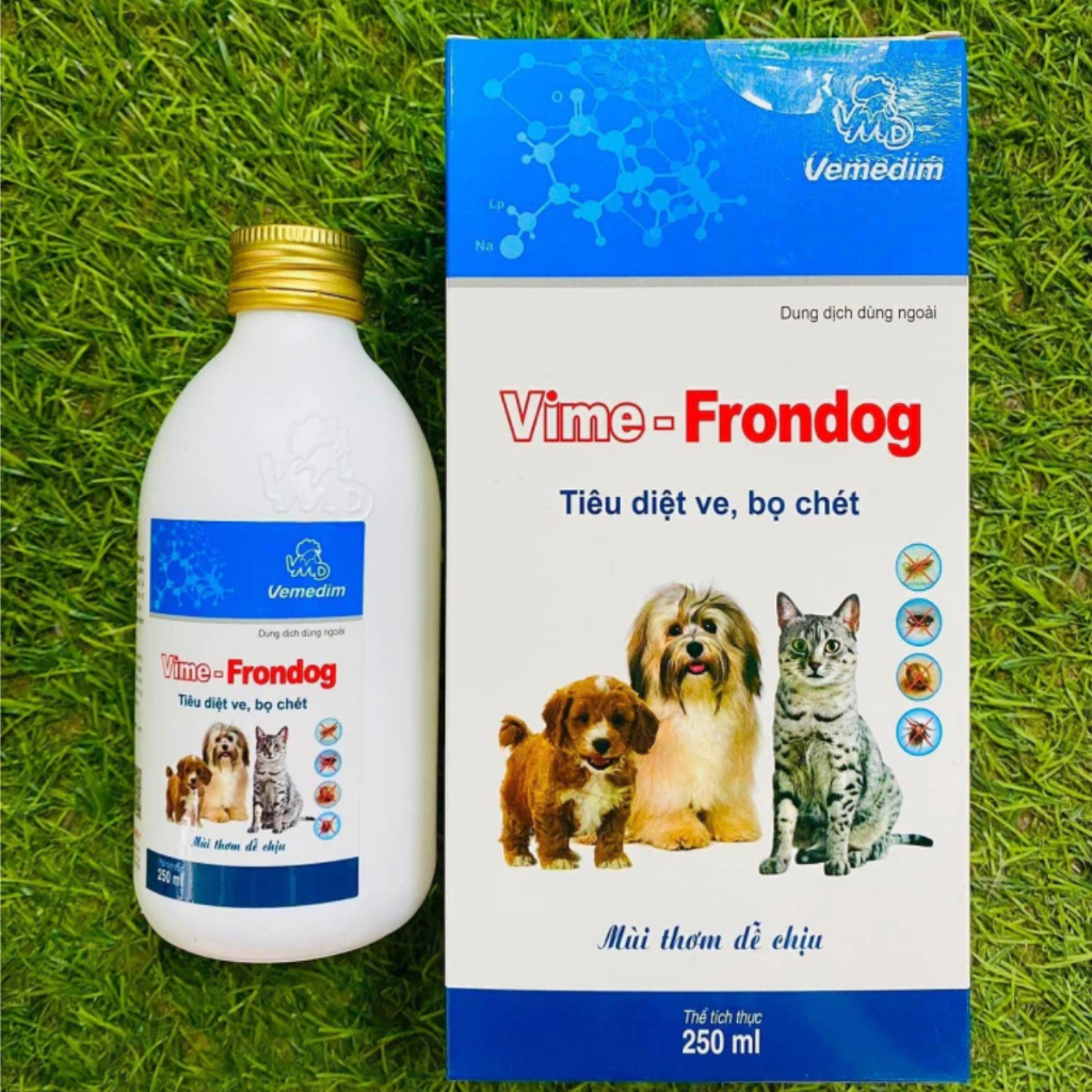 Xịt Ve Rận Vime Frondog 250ml Diệt Ve Rận Bọ Chét Nhanh Chóng Cho Chó Và Mèo
