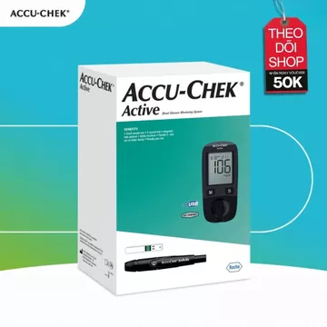 Máy Đo Đường Huyết ACCU-CHEK Active Dùng Cho Cá Nhân (nguyên hộp 1 máy kèm pin, 1 bút, 10 que, 10 kim)