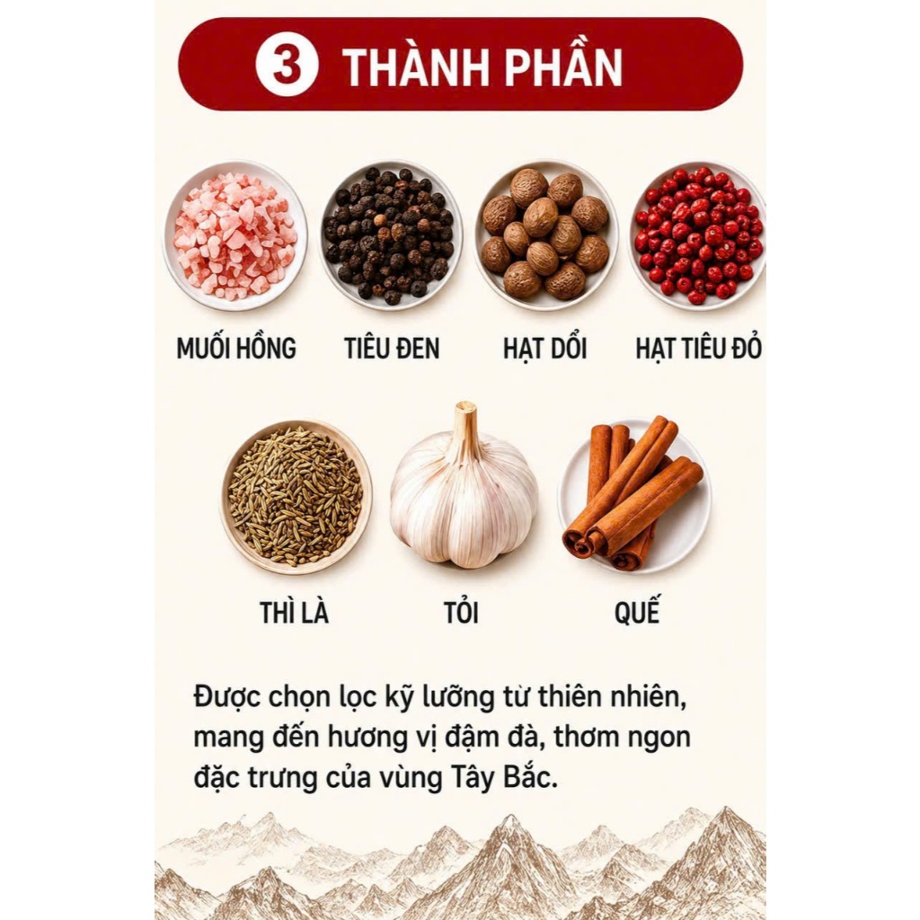 Gia vị Nạp xưởng bà Năm- Chuẩn vị Tây Bắc