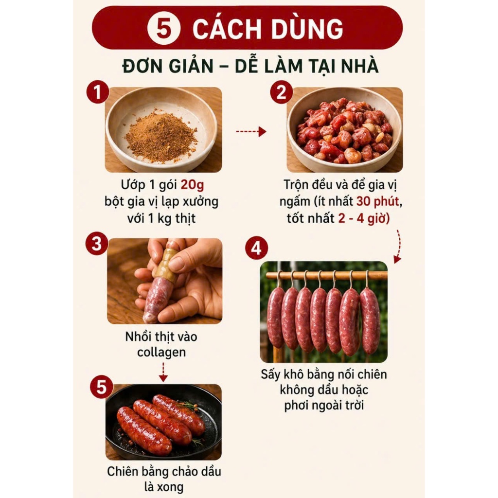 Gia vị Nạp xưởng bà Năm- Chuẩn vị Tây Bắc