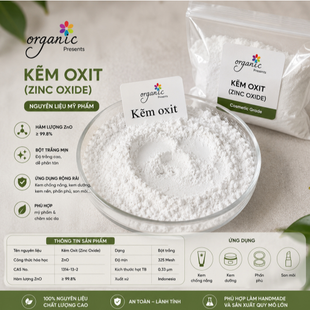 Kẽm Oxit Zinc Oxide ZnO 99.8%