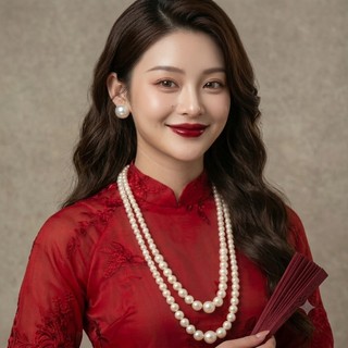 [N1192] Vòng Cổ Hạt Trai Nhân Tạo, Dây Chuyền 2 Sợi Sang Trọng Cho Nữ Dài 70-80cm - DAISYN