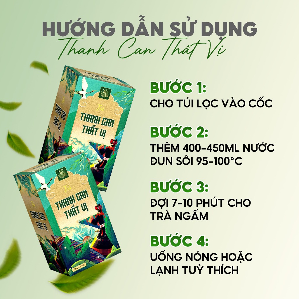 Combo 2 trà Uyên Nhiên Thanh Can Thất Vị + Tam Tiên Bảo hỗ trợ giải nhiệt uống ban ngày và buổi tối