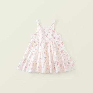 Váy Cho Bé Gái, Váy 2 Dây Cho Bé Gái Họa Tiết Dễ Thương Chất Liệu Cotton Mềm Mại