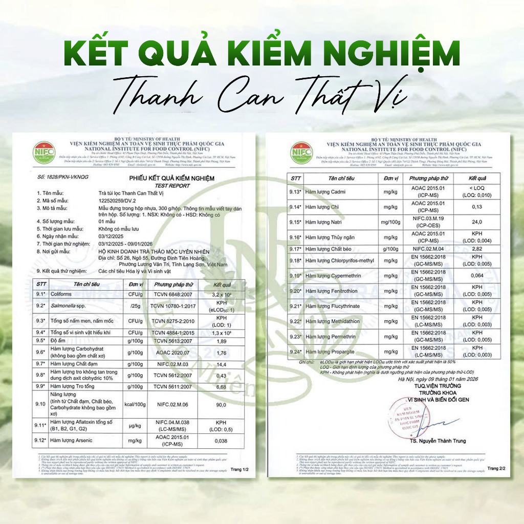 Combo 2 trà Uyên Nhiên Thanh Can Thất Vị + Tam Tiên Bảo hỗ trợ giải nhiệt uống ban ngày và buổi tối