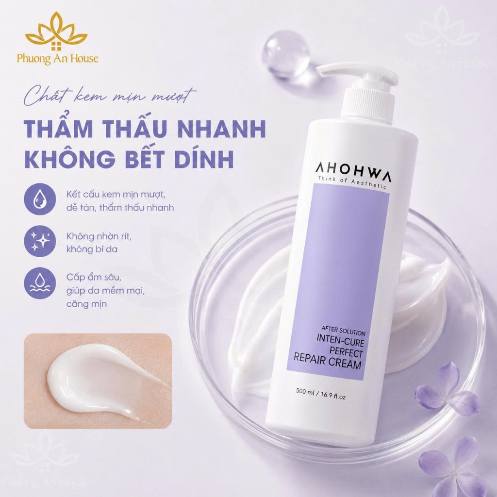 Kem Dưỡng AHOHWA Perfect Repair Cream Cấp Ẩm Làm Dịu Da 12ml 50ml 500ml