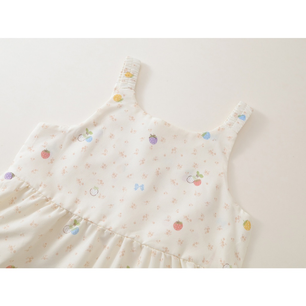 Váy Cho Bé Gái, Váy 2 Dây Bé Gái Họa Tiết Dễ Thương Chất Liệu Cotton Mềm Mại Thoáng Mát
