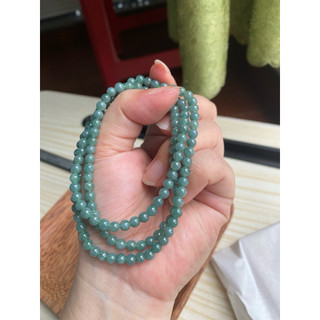 Chuỗi phỉ thuý lam quấn 3 - 4.5 li