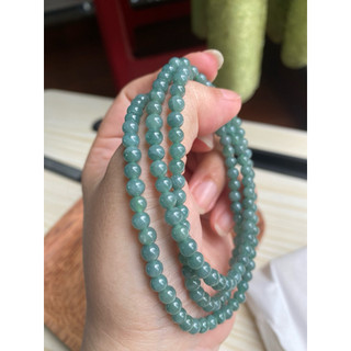 Chuỗi phỉ thuý lam quấn 3 - 4.5 li