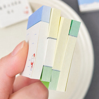 Little Stationery | Giấy Note Mini Sticky Notes Kawaii Hình Chó Mèo 100 Tờ - Giấy Ghi Chú Dán Học Tập Văn Phòng 5x5cm