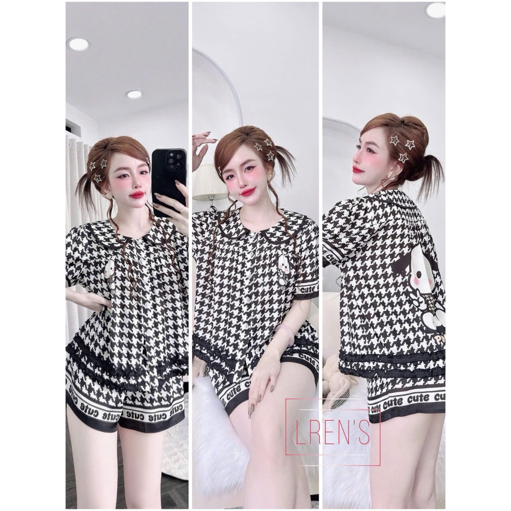 (size 40/60kg)Đùi cổ sen xinh, lụa latin mềm nhẹ mát,hoạ tiết trẻ trung
