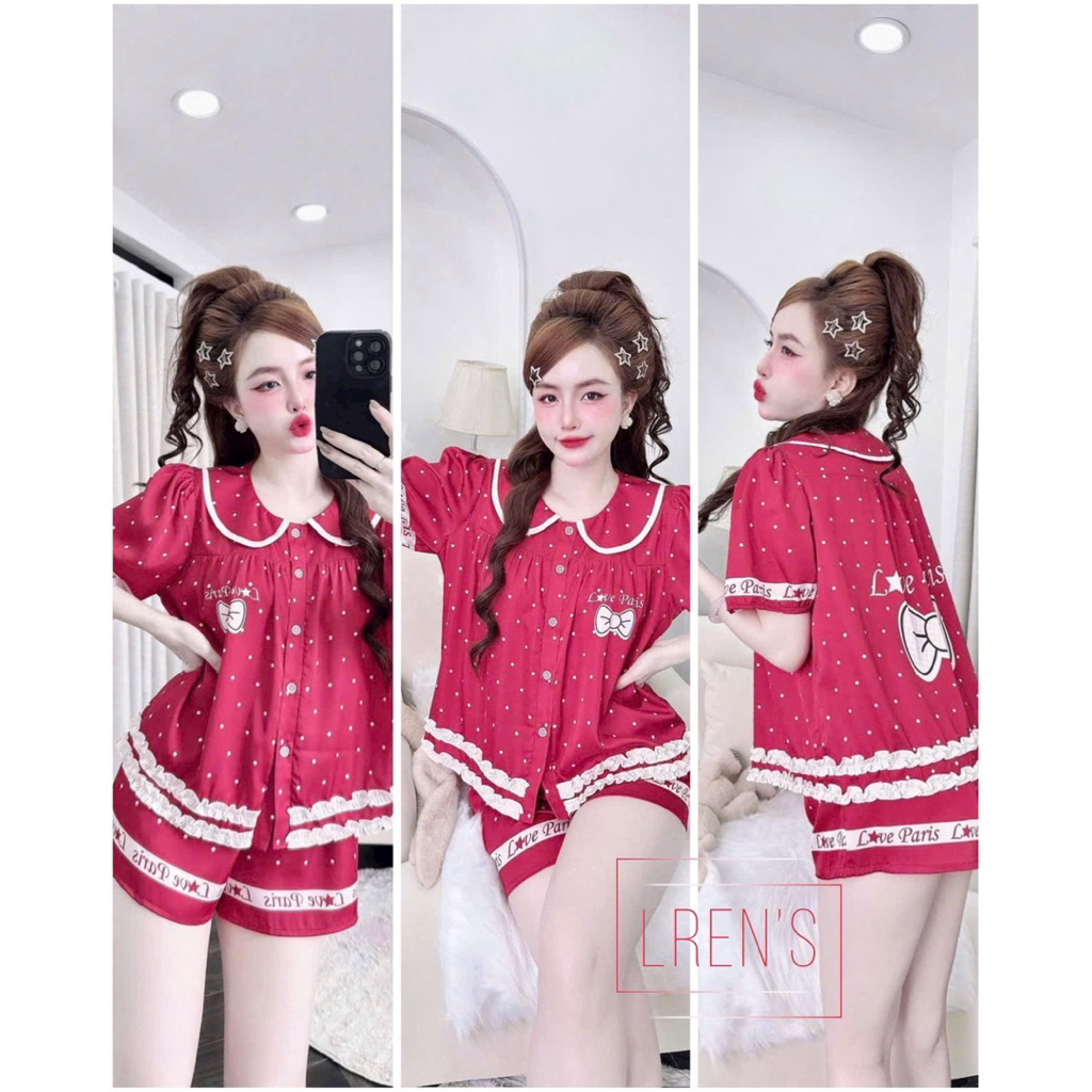 (size 40/60kg)Đùi cổ sen xinh, lụa latin mềm nhẹ mát,hoạ tiết trẻ trung